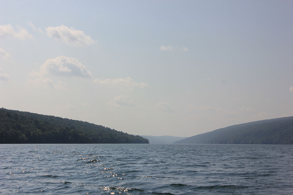Hemlock Lake viewed from the O-Neh-Da estate — your wedding venue backdrop